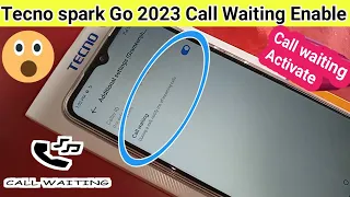 Tecno spark Go 2023 Call waiting service enable