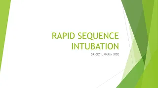 RSI || Rapid Sequence Intubation