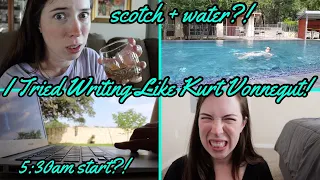 I TRIED WRITING LIKE....KURT VONNEGUT! // a writing experiment vlog