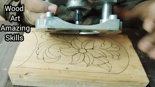 wood art amazing skills tool cating.