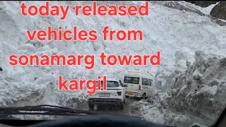 today Vehicle Release sonamarg towards kargil#today#sonamarg#zojila update#TCP Sonamarg#Zojilal