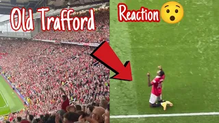 Old Trafford's Reaction to Marcus Rashford's Goal 🥵👏 | Manchester United vs Arsenal.