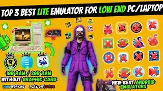 Top 3 Best Lite Emulators For Low End PC Free Fire | 1GB Ram/2GB Ram Android Emulator For PC (2023)