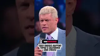 Cody Rhodes Rapping Tupac California Love Lyrics On WWE SmackDown #shorts