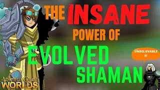 AQW - THE UNBELIEVABLE POWER OF EVOLVED SHAMAN!!! SOLOING MILLION HP BOSS (2020)