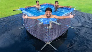 Swimming Pool Using Desi Jugad - चारपाई से बना दिया स्विमिंग पूल |