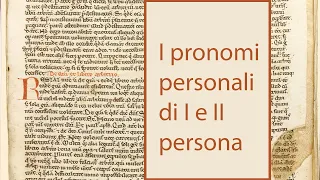 Pronomi personali di I e II persona