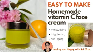 Homemade vitamin C cream - DIY anti-aging and brightening orange peel moisturizer for face