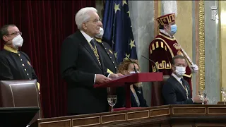 Madrid - Prolusione del Presidente Mattarella  ai membri del Parlamento riuniti