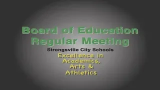 11-1-18 Strongsville City Schools Board of Education Meeting