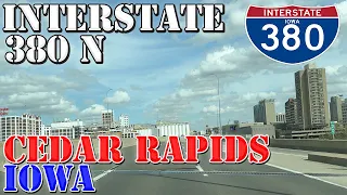 I-380 North - Iowa City to Cedar Rapids - Iowa - 4K Highway Drive