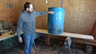 Making a sled with a plastic barrel