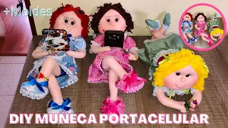 DIY MUÑECA PORTACELULAR + MOLDES GRATIS