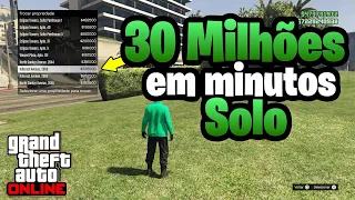 SAIU! NOVO💲30 MILHÕES SOLO EM MINUTOS💲GLITCH DE DINHEIRO GTA 5 ONLINE GLITCH DE DINHEIRO 🤑✅️