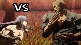 Kuroki Gensai vs Kiryu Setsuna DUBBED!!- Kengan Ashura HD! The Beautiful Beast vs The Devil Lance!!!