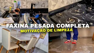 FAXINA PESADA NA COZINHA | MUITA SUJEIRA E BAGUNÇA/ MOTIVAÇÃO DE LIMPEZA