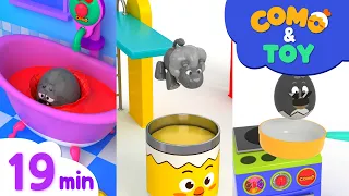 Como | Bathtub play + More Episode 19min | Learn colors and words | Como Kids TV