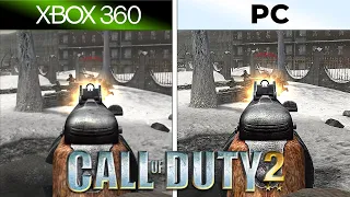 Call of Duty 2 (2005) XBOX 360 vs PC (Graphics Comparison)