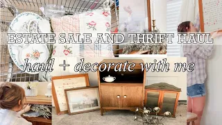 THRIFT HAUL | ESTATE SALE HAUL | DECORATE WITH ME #thrifthaul #decoratewithme