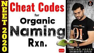 Important Organic Name Reactions | NEET Chemistry Cheat Codes #16 |NEET 2020 Preparation |Arvind sir