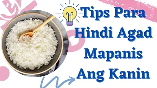 Tips Para Hindi Agad Mapanis at Tumagal ang Kanin ng Hindi Nilalagay sa Refrigerator I Gelo Girl