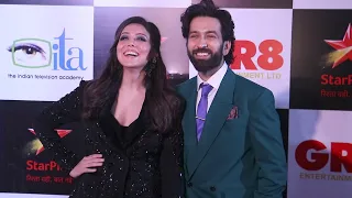 Nakuul Mehta with wife Jankee Parekh arrives at ITA Awards 2022 | StarPlus