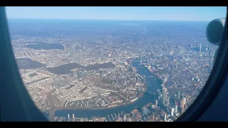 Qatar Airways Airbus A380 landing in London (LHR)