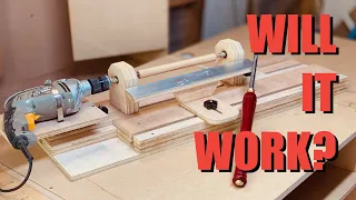 Build a DIY drill powered lathe, does it really work?