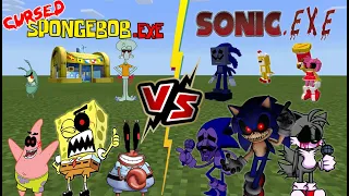 Spongebob.EXE VS SONIC.EXE (Battle of the EXE) [Minecraft PE]