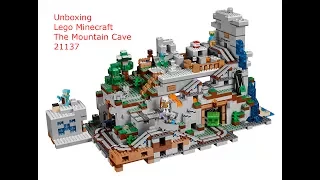 Unboxing Lego Minecraft The Mountain Cave 21137