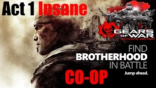 Gears Of War Ultimate Edition Insane Co-Op Walkthrough - Act 1 Ashes (1080p/60fps) | CenterStrain01