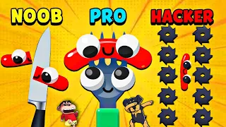 Noob vs Pro vs Hacker In Fork N Sausage | SHINCHAN and CHOP | IamBolt Gaming