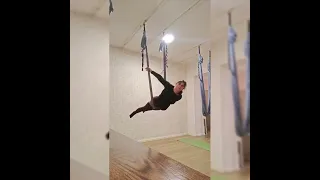 aerial yoga double willie transition