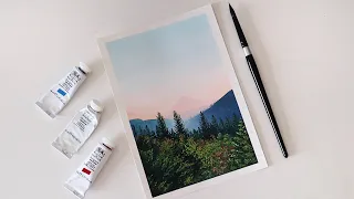 Gouache Tutorial | How to Paint a Landscape