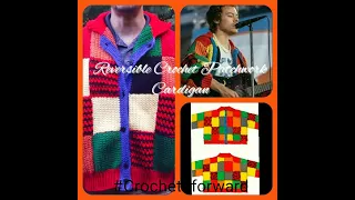 How to Crochet Harry Styles Cardigan | JWAnderson Patchwork Inspired | Reversible Patchwork Crochet