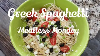 Greek Spaghetti ~ Meatless Monday