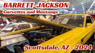 Barrett-Jackson Scottsdale 2024 Featured Mustangs and Corvettes Classic cars