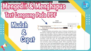 Cara Mengedit dan Menghapus Teks Langsung di PDF Dengan Mudah & Cepat