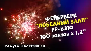 Фейерверк "Победный залп" FP B310 салют на 100 залпов, 1,2" калибр