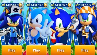 Sonic Dash - Sonic vs Classic vs Slugger vs Pirate Sonic - All Fully Upgraded - Run Gameplay