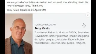 Tony Kevin - Stand up for Julian Assange and free speech - April 2019