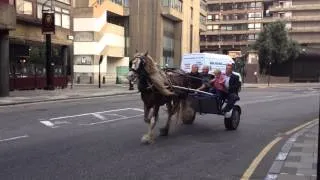 Horse drawn cart in London