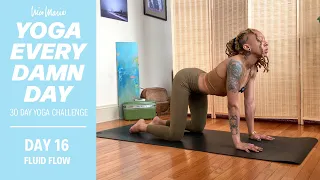 DAY 16 - FLUID FLOW - Dynamic Water-Like Yoga Flow  | Yoga Every Damn Day 30 Day Challenge with Nico