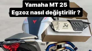 Yamaha Mt25 Egzoz değişim / yamaha mt03 exhaust replacement #mt25 #mt25egzoz #fypshorts #motosiklet