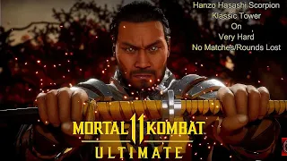 Mortal Kombat 11 Ultimate - Hanzo Hasashi Scorpion Klassic Tower On Very Hard No Matches/Rounds Lost