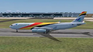 Garuda Indonesia Hajj flight 2024, A340-300 to Syamsudin Noor Intl. Airport (FS2004/FS9)