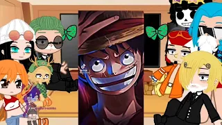 Past Strawhats reacts ❇️luffy Compilation❇️ one piece  Luffy x crew