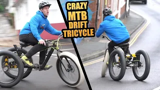 HUGE DRIFTS ON THE CRAZY FAT MTB TRICYCLE!