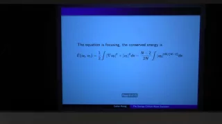 Carlos Kenig - The energy critical wave equation