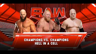 WWE 2K23 Gameplay | Brock Lesner VS Braun Strowman VS Kane | Hell in the Cell: RAW (4k 60FPS)